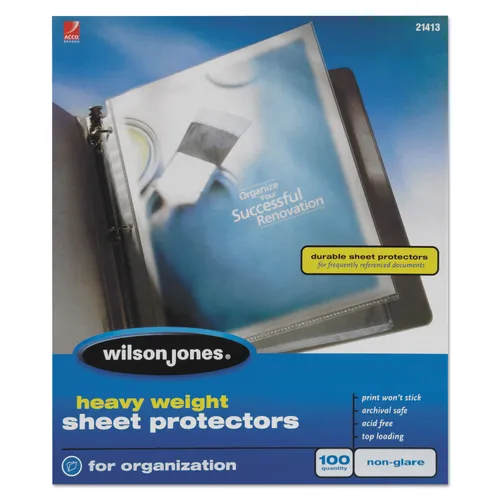 Heavyweight Top-Loading Sheet Protectors, Nonglare Finish, Letter, 100/Box Questions & Answers