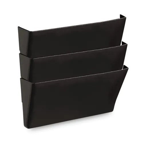 Wall File Pockets, 3 Sections, Letter Size,13" x 4.13" x 14.5", Black, 3/Pack Questions & Answers