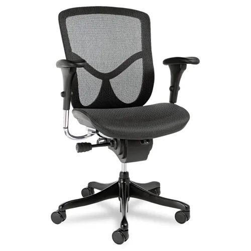 Alera EQ Series Ergonomic Multifunction Mid-Back Mesh Chair, Supports Up to 250 lb, Black Questions & Answers