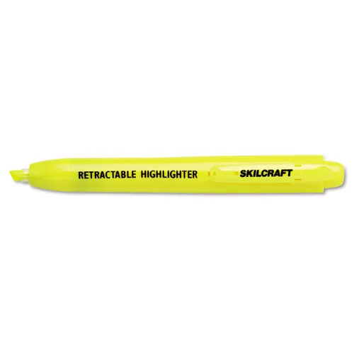 7520015548210, SKILCRAFT Retractable Highlighter, Yellow Ink, Chisel Tip, Yellow Barrel, Dozen Questions & Answers