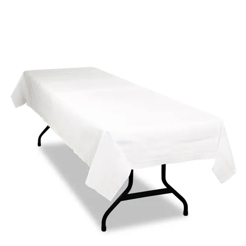 Table Set Poly Tissue Table Cover, 54" x 108", White, 6/Pack Questions & Answers