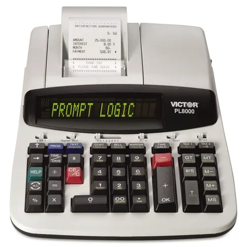 PL8000 One-Color Prompt Logic Printing Calculator, Black Print, 8 Lines/Sec Questions & Answers