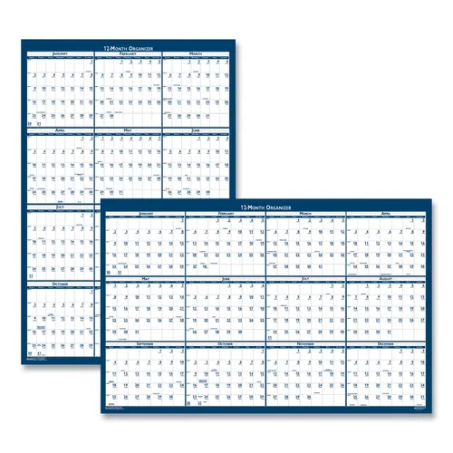 What are the individual day square sizes on the Annual Wall Calendar?