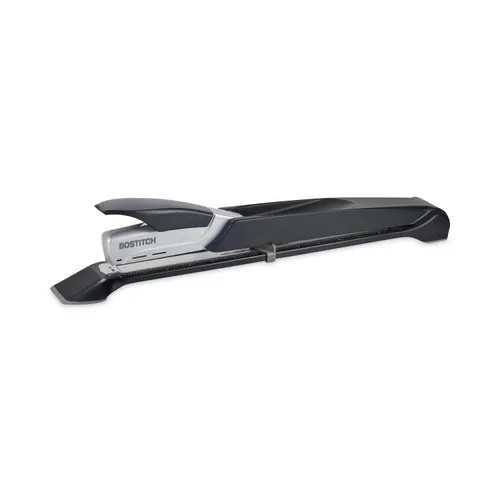 Long Reach Stapler, 25-Sheet Capacity, 12" Throat, Black/Silver Questions & Answers