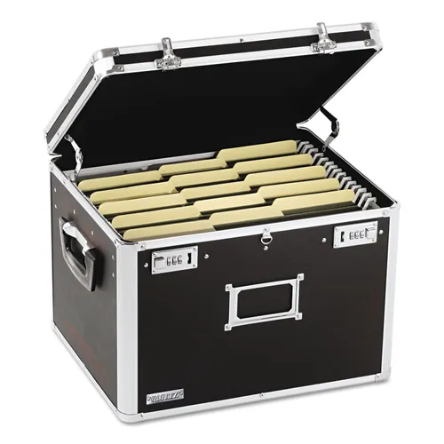 Locking File Chest with Adjustable File Rails, Letter/Legal Files, 17.5" x 14" x 12.5", Black Questions & Answers