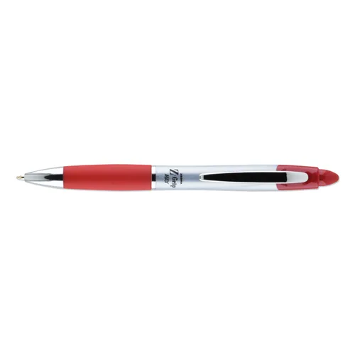 Z-Grip MAX Ballpoint Pen, Retractable, Medium 1 mm, Red Ink, Silver/Red Barrel, 12/Pack Questions & Answers