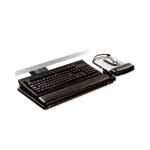 Sit/Stand Easy Adjust Keyboard Tray, Highly Adjustable Platform,, Black Questions & Answers