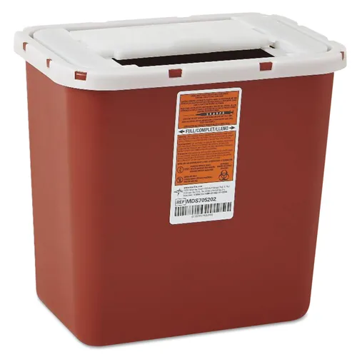 Sharps Container, Freestanding/Wall Mountable, 8qt, 23 1/2 x 19 7/10 x 28, Red Questions & Answers