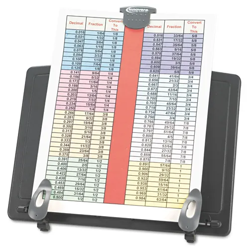 Book Stand Freestanding Desktop Copyholder, Plastic, Black/dark Gray Questions & Answers