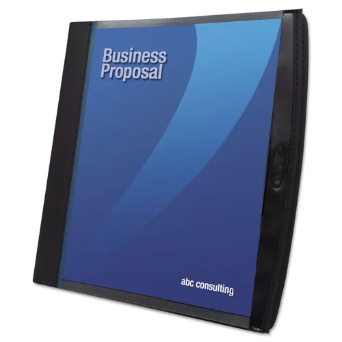 Smart-View Multi-Ring Presentation Book, 12 Letter-Size Sleeves, Black/blue Questions & Answers