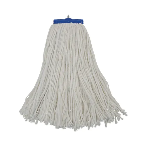 Cut-End Lie-Flat Wet Mop Head, Rayon, 16oz, White Questions & Answers