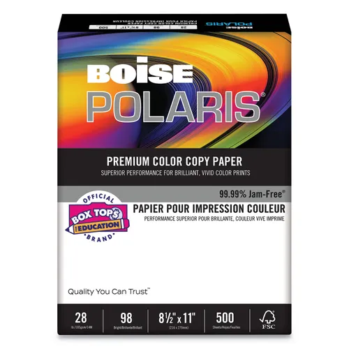 POLARIS Premium Color Copy Paper, 98 Bright, 28lb, 8.5 x 11, White, 500/Ream Questions & Answers