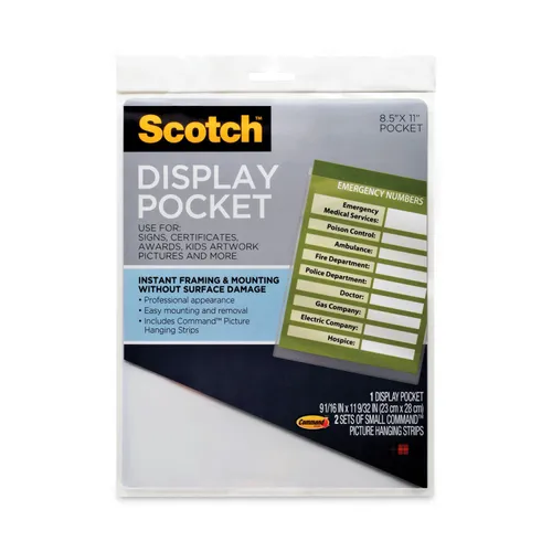 Display Pocket, Removable Interlocking Fasteners, Plastic, 8.5 x 11, Clear Questions & Answers