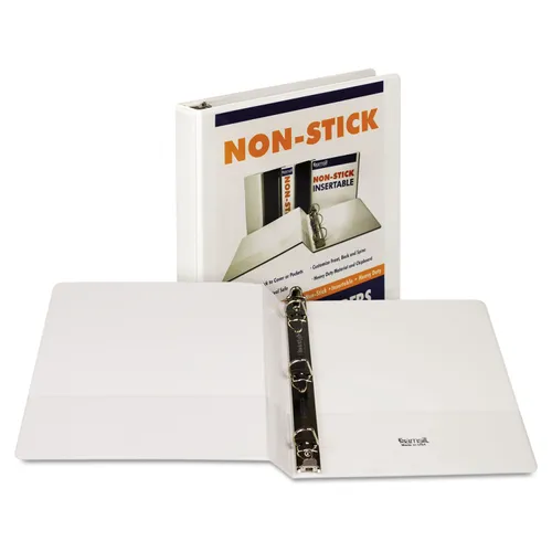 NONSTICK D-RING VIEW BINDER, 3 RINGS, 1" CAPACITY, 11 X 8.5, WHITE Questions & Answers