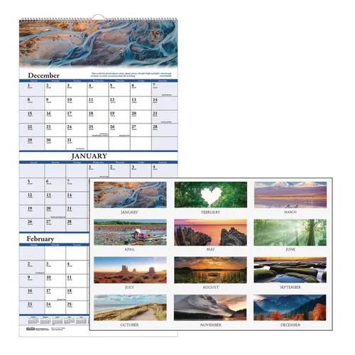 Can we have our logo input on a 3 month/page wall calendar (scenic view)?