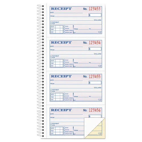 Multipart Money/Rent Receipt Book, Two-Part Carbonless, 4.75 x 2.75, 4 Forms/Sheet, 200 Forms Total Questions & Answers