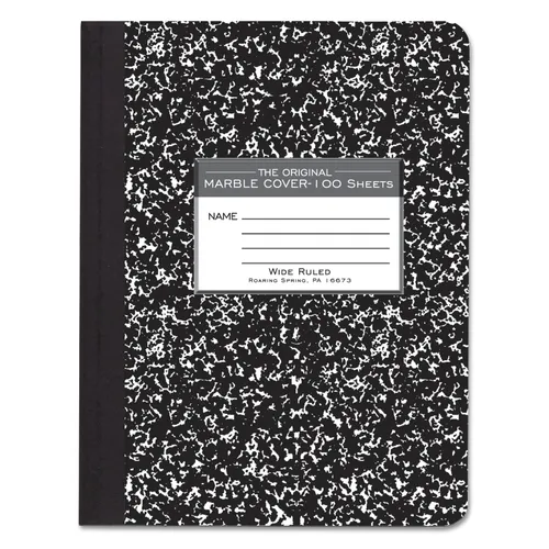 Marble Cover Composition Book, Wide/Legal Rule, Black Marble Cover, (100) 9.75 x 7.5 Sheets Questions & Answers