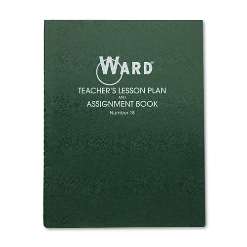 Lesson Plan Book, Daily/Weekly, Two-Page Spread (Eight Classes), 11 x 8.5, Green Cover Questions & Answers