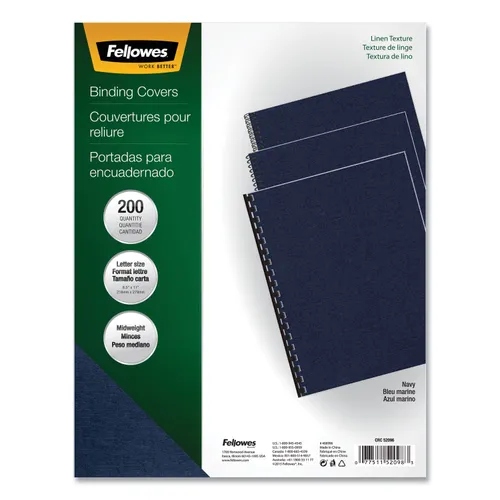 Expressions Linen Texture Presentation Covers for Binding Systems, Navy, 11 x 8.5, Unpunched, 200/Pack Questions & Answers