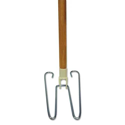 Wedge Dust Mop Head Frame/Lacquered Wood Handle, 0.94" dia x 48" Length, Natural Questions & Answers