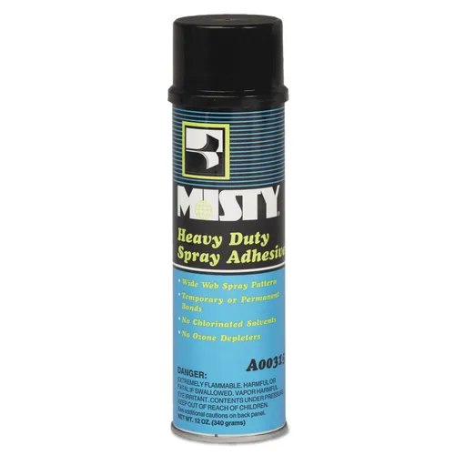 Heavy-Duty Adhesive Spray, 12 oz, Dries Clear, 12/Carton Questions & Answers