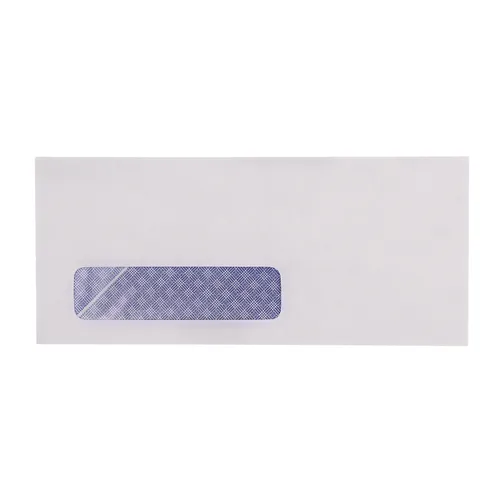 Open-Side Security Tint Business Envelope, 1 Window, #10, Commercial Flap, Gummed Closure, 4.13 x 9.5, White, 500/Box Questions & Answers