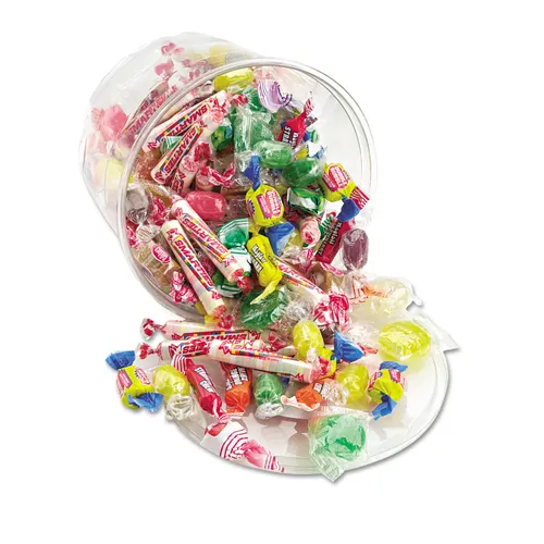 How many pieces of candy are in the All Tyme Favorite 2 lb tub?