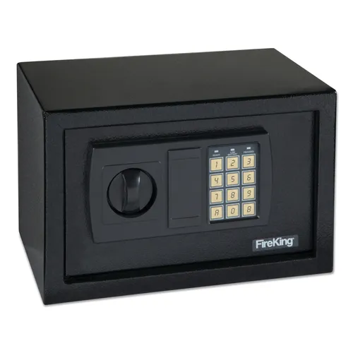 Small Personal Safe, 0.3 cu ft, 12.19w x 7.56d x 7.88h, Black Questions & Answers