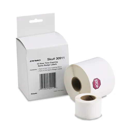 Visitor Management Time-Expiring Name Badges, Adhesive, 2.25" x 4", 250 Labels/Box Questions & Answers