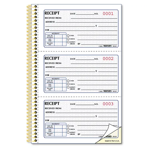 Gold Standard Money Receipt Book, Two-Part Carbonless, 5 x 2.75, 3 Forms/Sheet, 225 Forms Total Questions & Answers