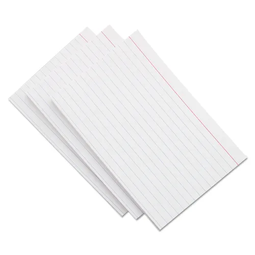 Ruled Index Cards, 3 x 5, White, 500/Pack Questions & Answers