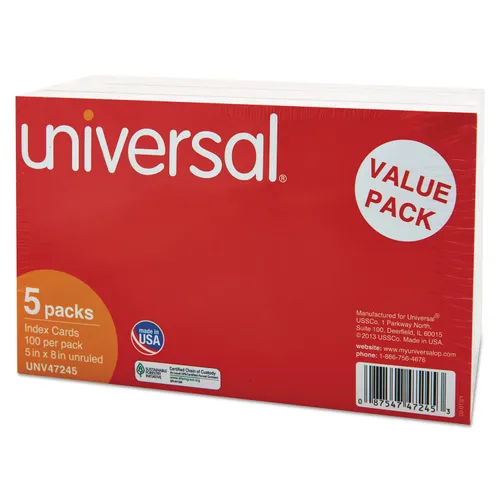 Unruled Index Cards, 5 x 8, White, 500/Pack Questions & Answers