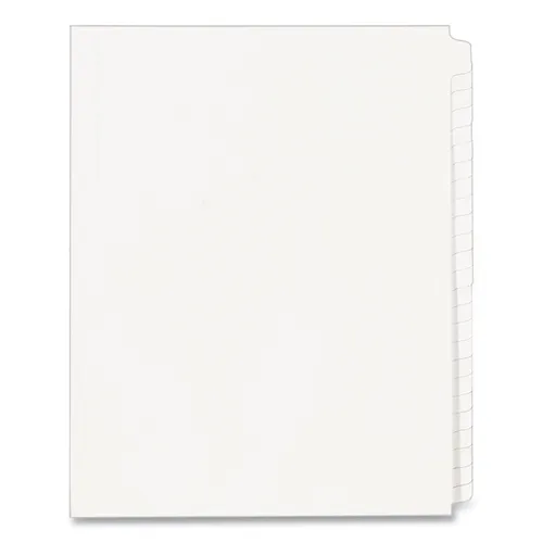 Blank Tab Legal Exhibit Index Divider Set, 25-Tab, 11 x 8.5, White, 1 Set Questions & Answers