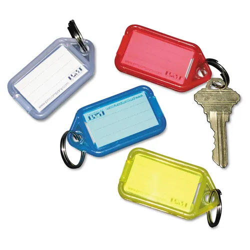 Extra Color-Coded Key Tags for Key Tag Rack, 1 1/8 x 2 1/4, Assorted, 4/Pack Questions & Answers