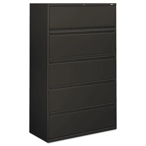 800 Series Five-Drawer Lateral File, Roll-Out/Posting Shelves, 42 x 67, Charcoal Questions & Answers