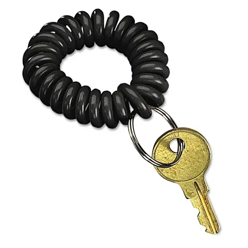 Wrist Key Coil Wearable Key Organizer, Flexible Coil, Black Questions & Answers