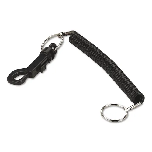 Key Coil Chain 'N Clip Wearable Key Organizer, Flexible Coil, Black Questions & Answers