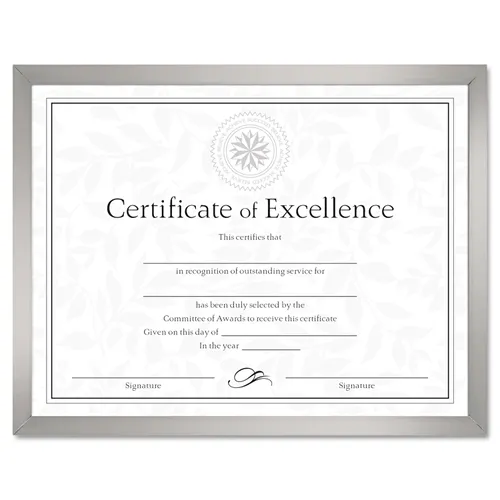 Value U-Channel Document Frame w/Certificates, 8.5 x 11, Silver Questions & Answers