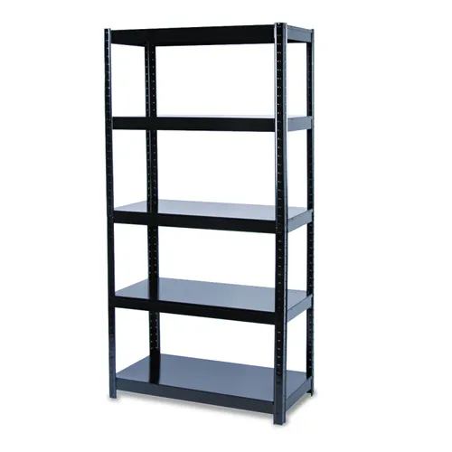 Boltless Steel Shelving, Five-Shelf, 36w x 18d x 72h, Black Questions & Answers