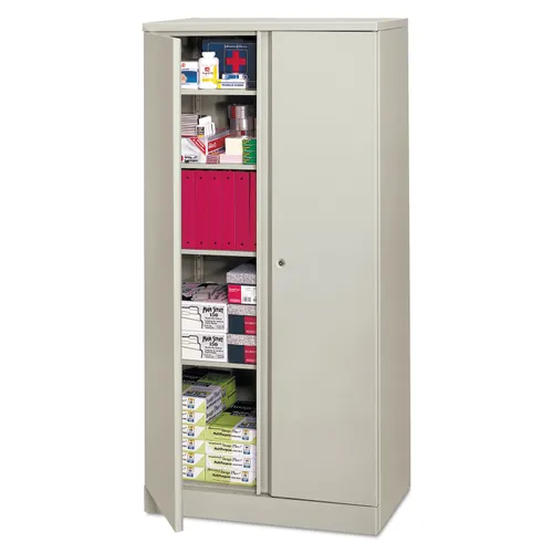 Easy-to-Assemble Storage Cabinet, 36w x 18d x 72h, Light Gray Questions & Answers