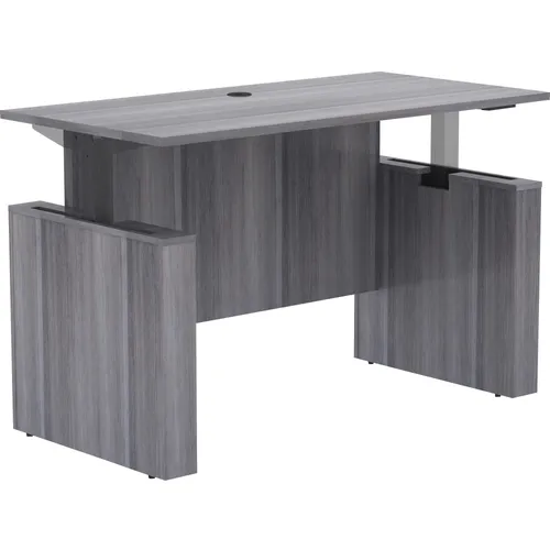 Essentials Series Sit-to-Stand Desk Shell, 0.1" Top, 1" Edge, 60" x 29"49", Finish: Weathered Charcoal Questions & Answers