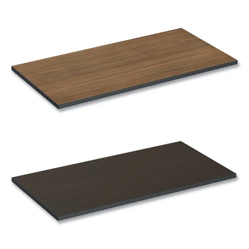 Reversible Laminate Table Top, Rectangular, 47.63w x 23.63d, Espresso/Walnut Questions & Answers