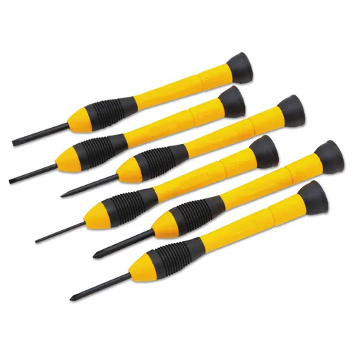 6-Piece Precision Screwdriver Set, Black/Yellow Questions & Answers