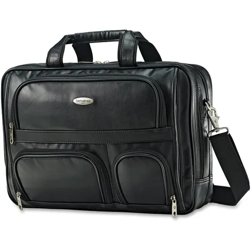 Carrying Case (Briefcase) for 15.6" Notebook - Black, Shoulder Strap, Handle, 12" Height x 12" Width x 6.5" Depth, 1 Pack Questions & Answers