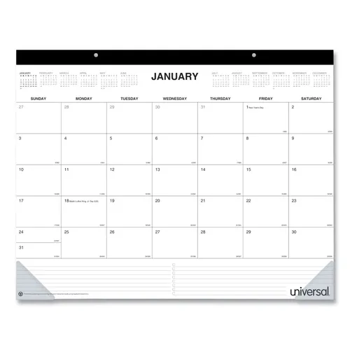 Desk Pad Calendar, 22 x 17, White Sheets, Black Binding, Clear Corners, 12-Month (Jan to Dec): 2025 Questions & Answers