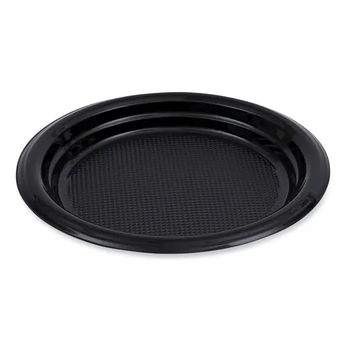 Hi-Impact Plastic Dinnerware, Plate, 6" dia, Black, 1,000/Carton Questions & Answers