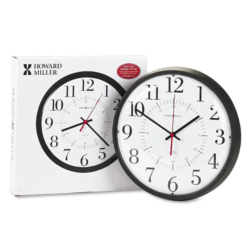 Alton Auto Daylight Savings Wall Clock, 14" Overall Diameter, Black Case, 1 AA (sold separately) Questions & Answers