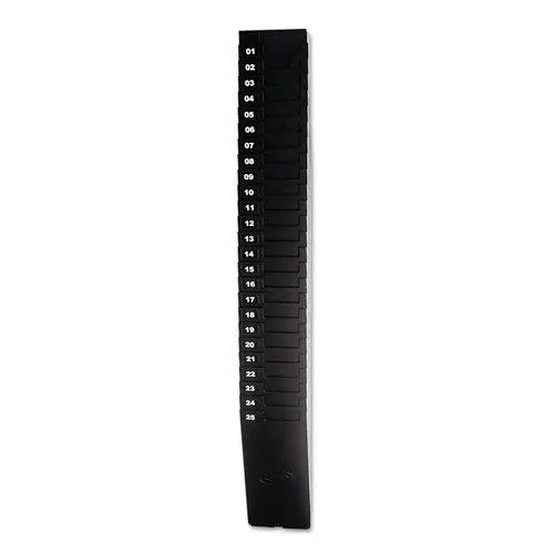 Time Card Rack for 9" Cards, 25 Pockets, ABS Plastic, Black Questions & Answers