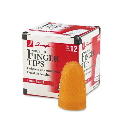 Rubber Finger Tips, 13 (Large), Amber, Dozen Questions & Answers