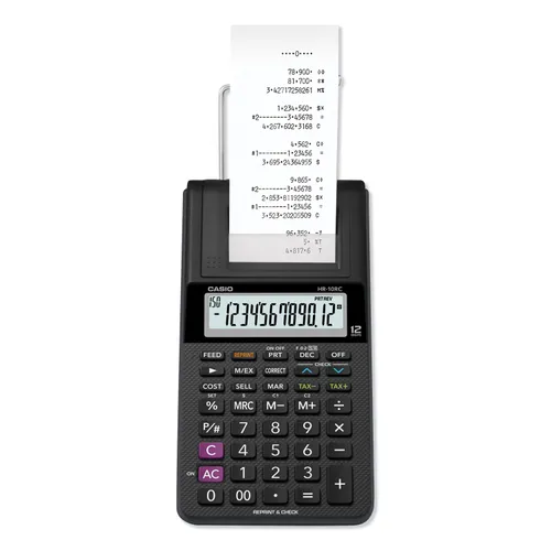 HR-10RC Handheld Portable Printing Calculator, Black Print, 1.6 Lines/Sec Questions & Answers